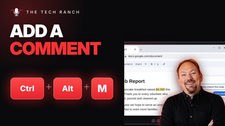 Add a Comment in Google Docs or Word: Ctrl + Alt + M - The Tech Ranch
