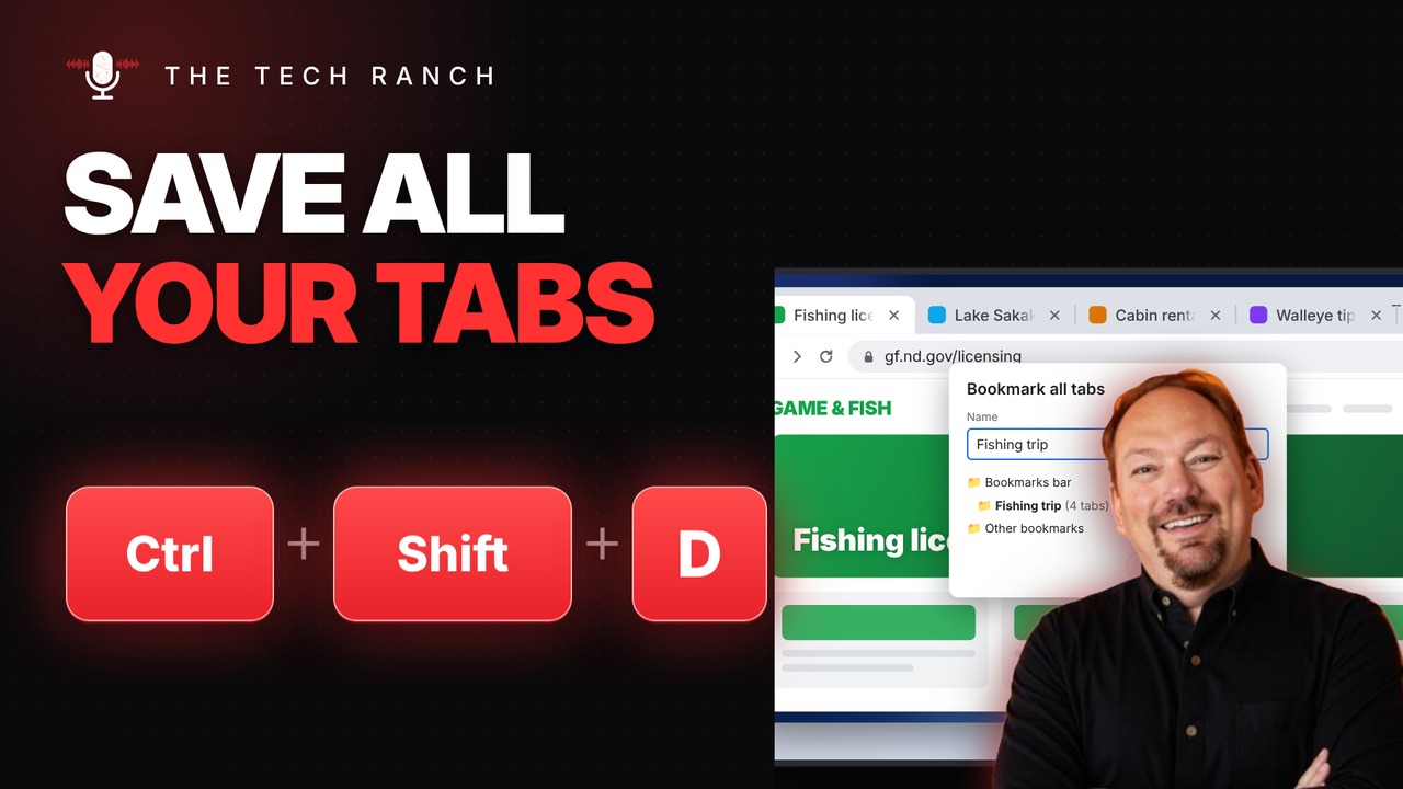Save All Your Open Tabs at Once in Chrome: Ctrl + Shift + D - The Tech Ranch