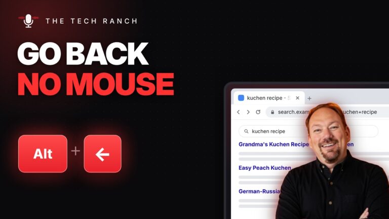 Go Back a Page Without the Mouse: Alt + Left Arrow - The Tech Ranch