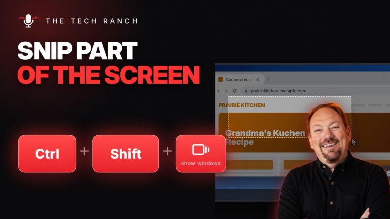 Screenshot Part of Your Chromebook Screen: Ctrl + Shift + Show Windows - The Tech Ranch