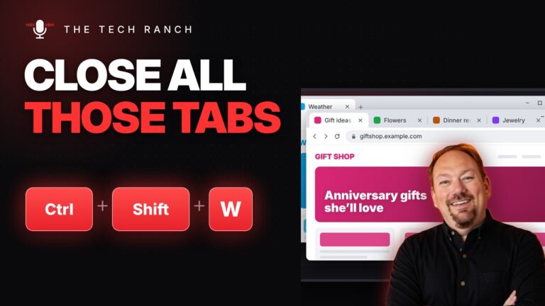Close a Whole Browser Window at Once: Ctrl + Shift + W - The Tech Ranch
