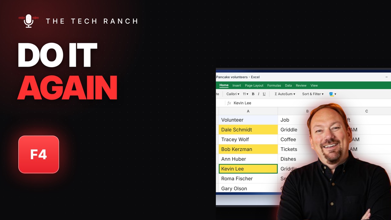 Repeat Your Last Action in Excel: F4 - The Tech Ranch