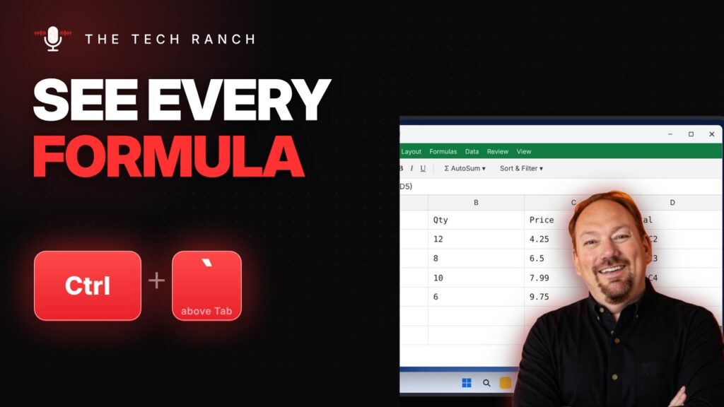 See Every Formula in Excel at Once: Ctrl + ` (Grave Accent) - The Tech Ranch