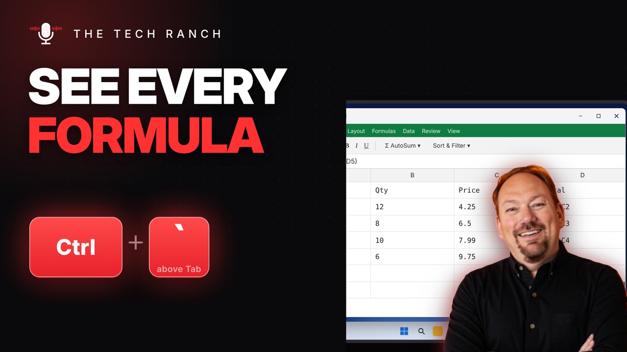 See Every Formula in Excel at Once: Ctrl + ` (Grave Accent) - The Tech Ranch