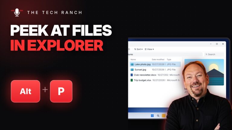 Preview Files Without Opening Them: Alt + P in File Explorer - The Tech Ranch