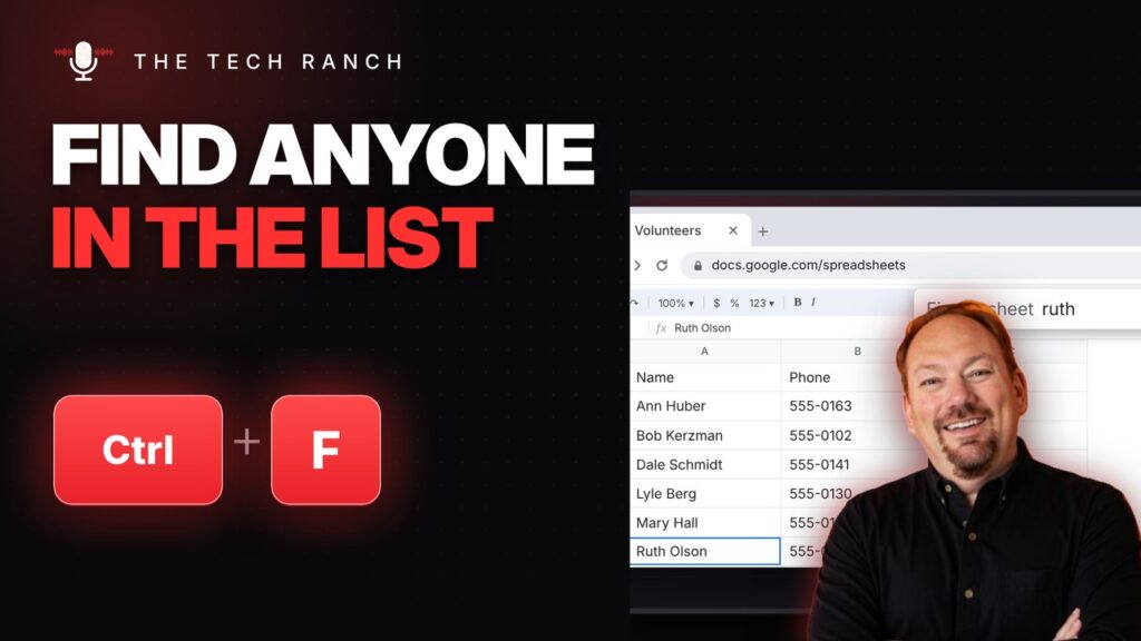 Find Anything in a Spreadsheet: Ctrl + F (Sheets & Excel) - The Tech Ranch