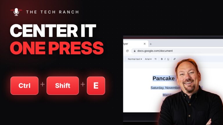 Center Text in Google Docs: Ctrl + Shift + E (Word: Ctrl + E) - The Tech Ranch