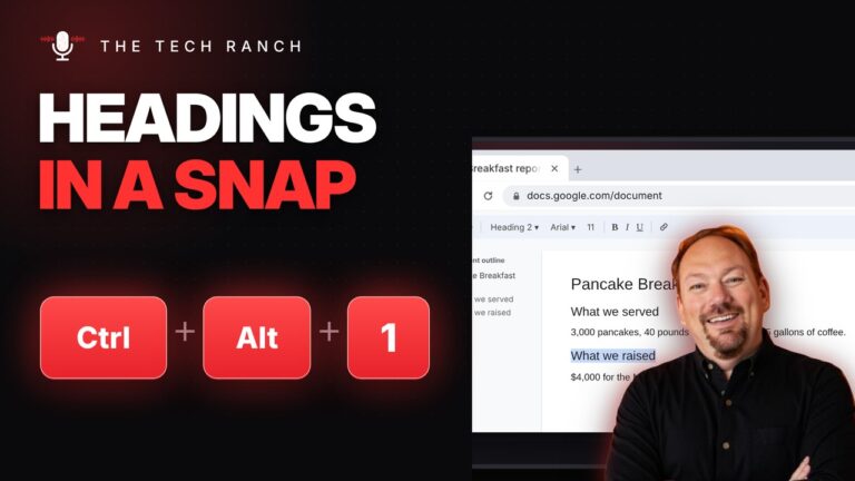 Make Headings in Google Docs Instantly: Ctrl + Alt + 1, 2, 3 - The Tech Ranch
