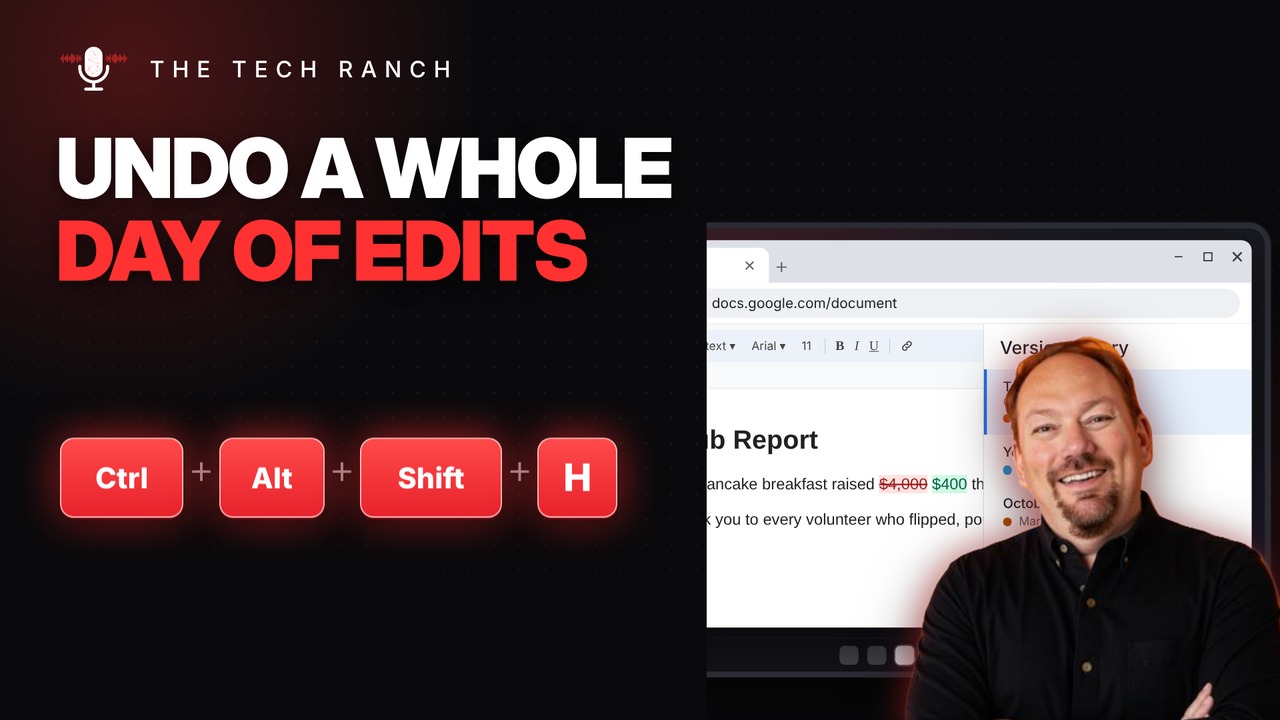 See Every Change in a Google Doc: Ctrl + Alt + Shift + H (Version History) - The Tech Ranch