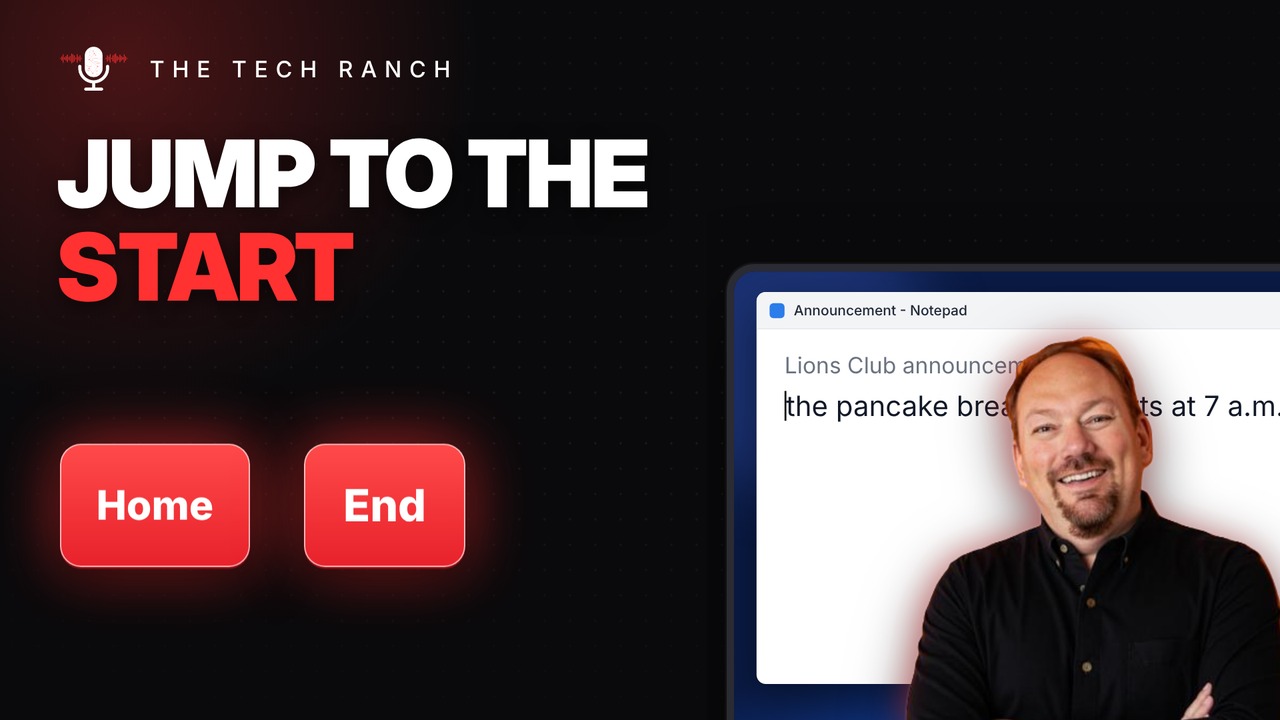 Jump to the Start or End of a Line: Home and End Keys - The Tech Ranch