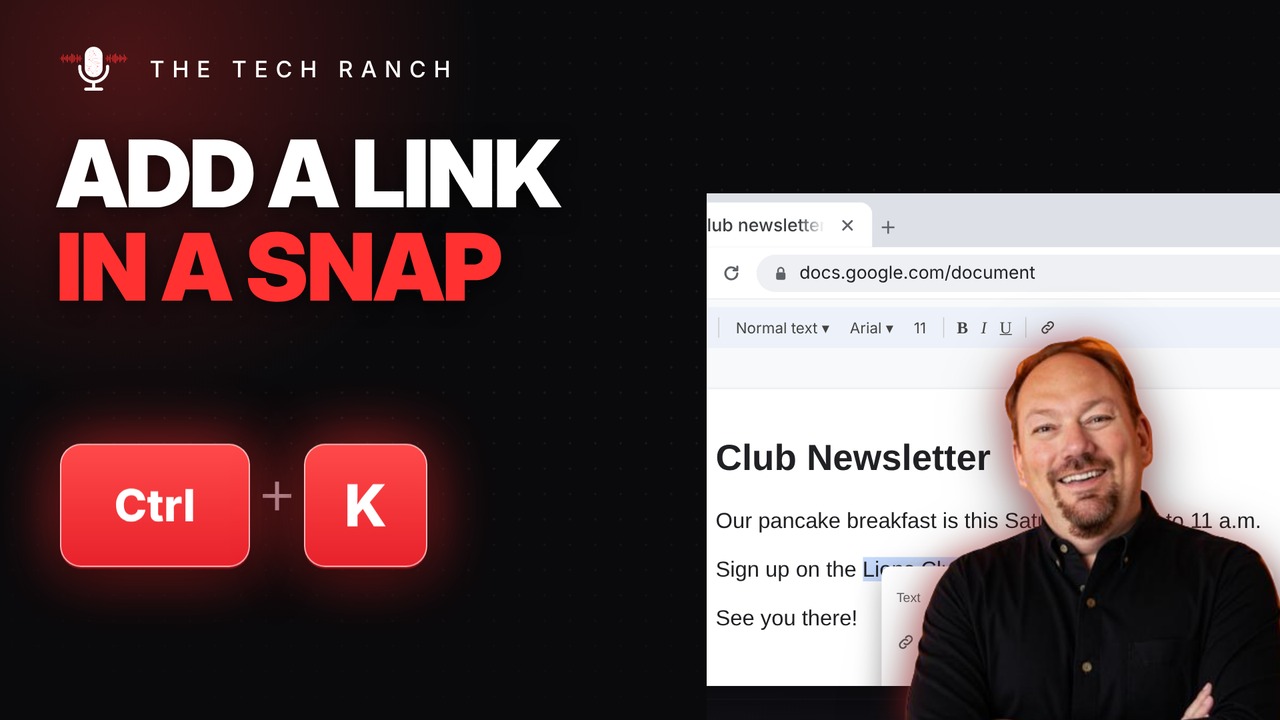 Add a Link in One Press: Ctrl + K (Google Docs, Word & Email) - The Tech Ranch