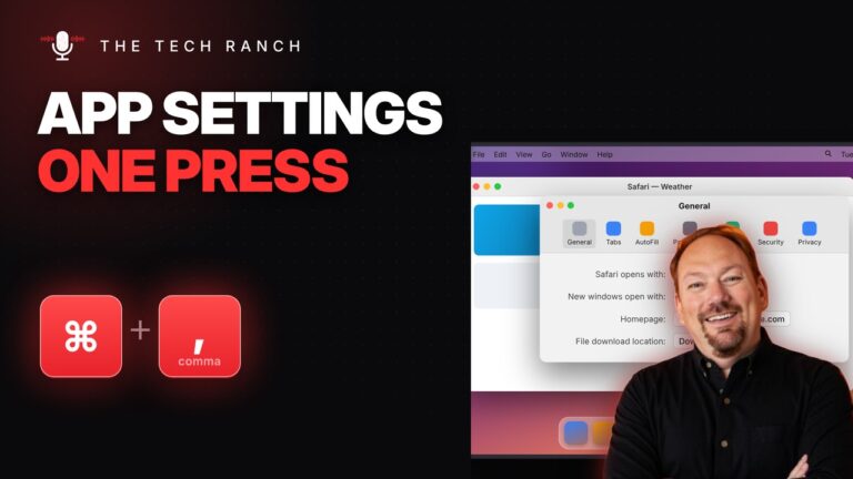 Open Any App's Settings on a Mac: Command + Comma - The Tech Ranch