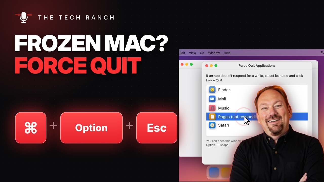 Frozen Mac App? Command + Option + Esc Force Quits It - The Tech Ranch
