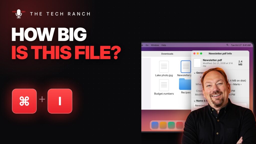 How Big Is This File? Get Info on a Mac: Command + I - The Tech Ranch