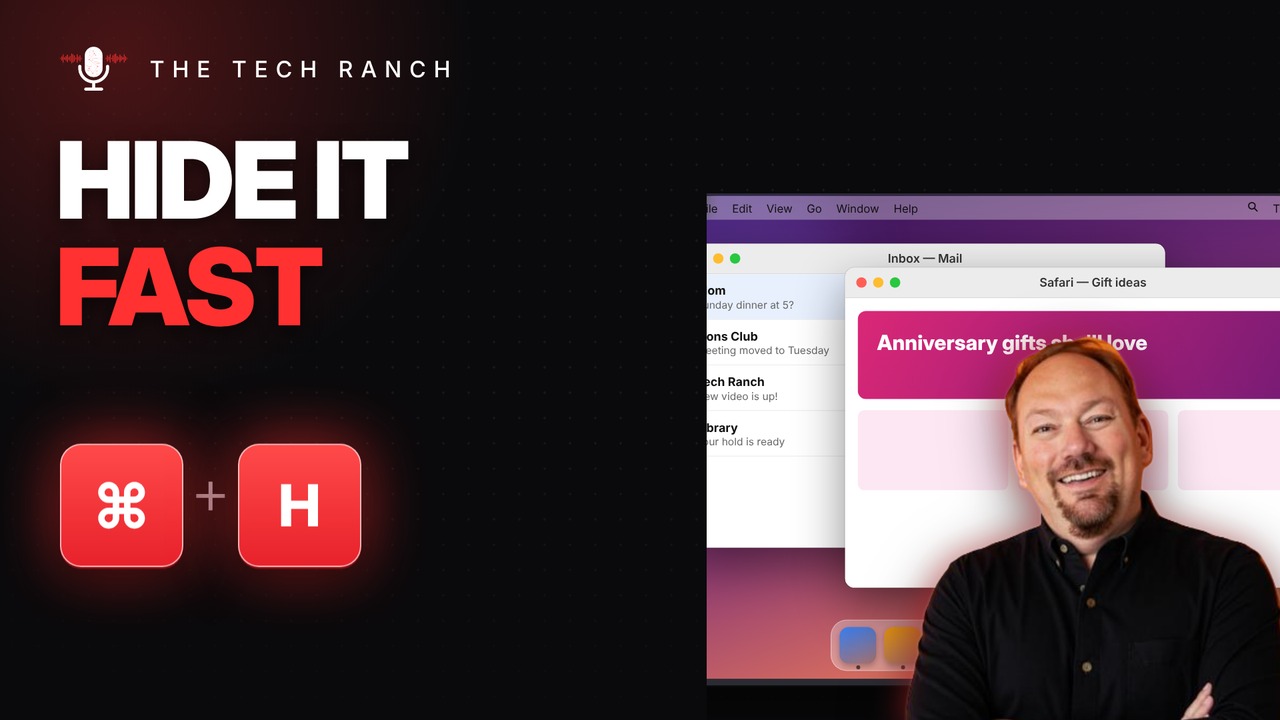 Hide Any App Fast on a Mac: Command + H - The Tech Ranch