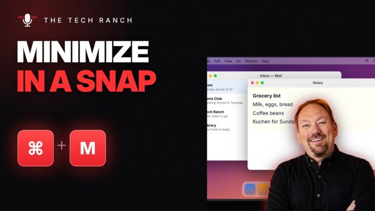 Minimize a Window on Your Mac: Command + M - The Tech Ranch