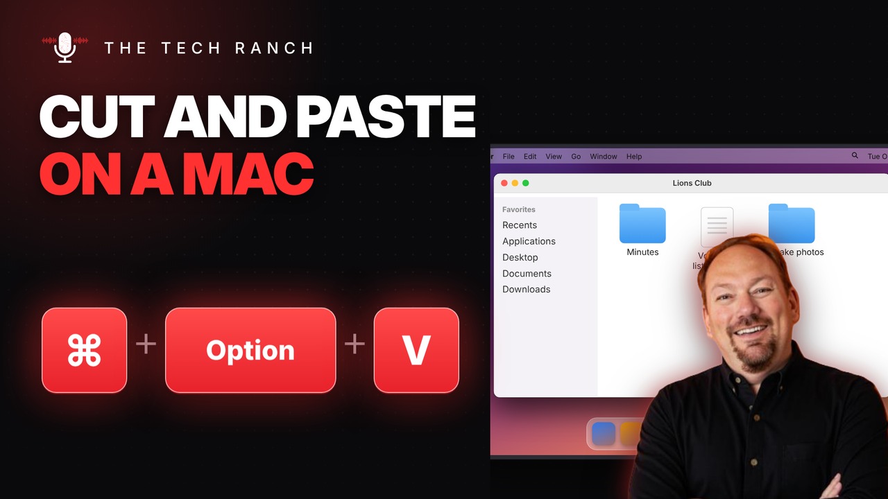 Cut and Paste Files on a Mac: Command + C, Then Command + Option + V - The Tech Ranch