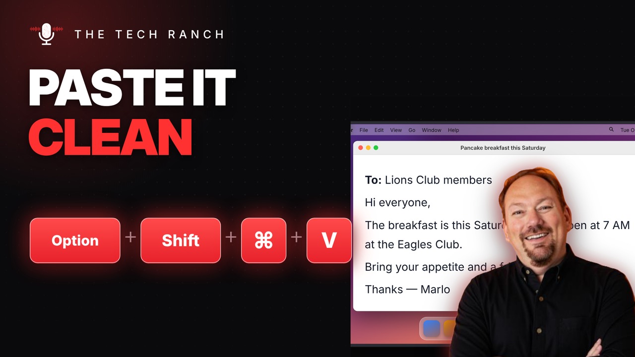 Paste Without the Weird Formatting on a Mac: Option + Shift + Command + V - The Tech Ranch
