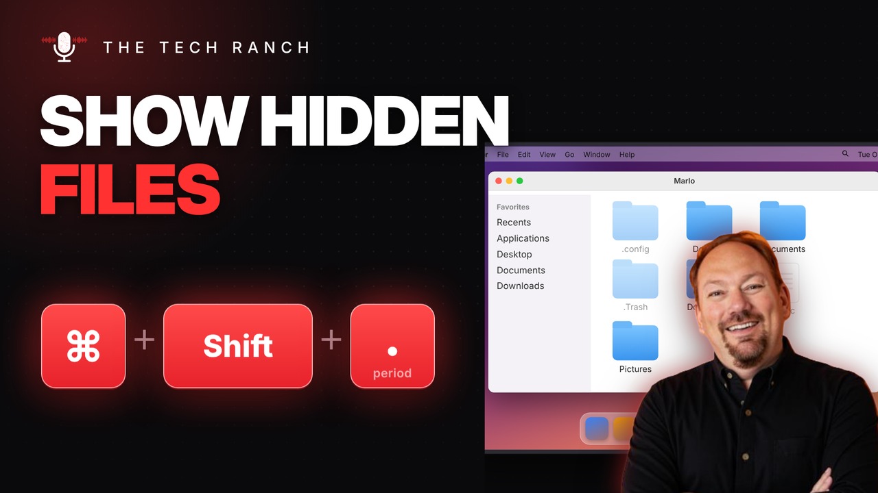 Show Hidden Files on a Mac: Command + Shift + Period - The Tech Ranch