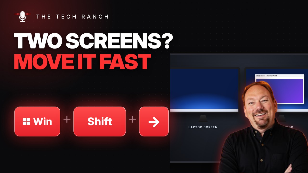 Move a Window to Your Other Monitor: Windows Key + Shift + Arrow - The Tech Ranch