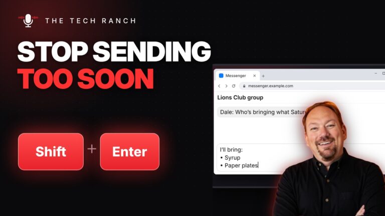 New Line Without Sending: Shift + Enter in Chats and Messages - The Tech Ranch