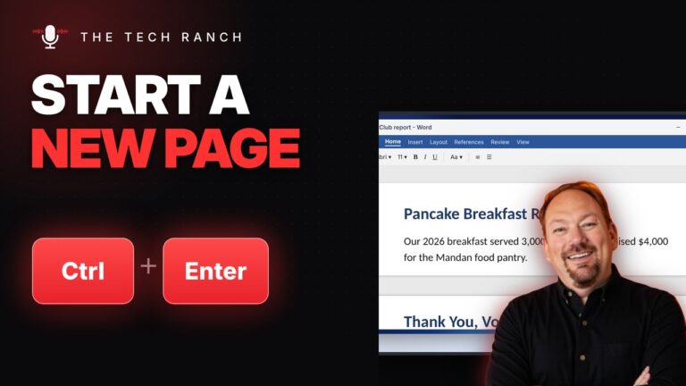 Start a New Page Instantly: Ctrl + Enter (Word & Google Docs) - The Tech Ranch