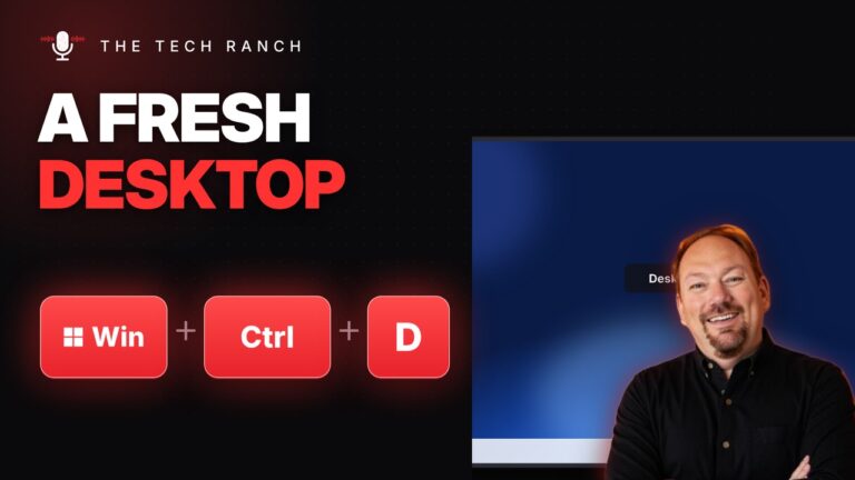 Get a Fresh, Empty Desktop: Windows Key + Ctrl + D (Virtual Desktops) - The Tech Ranch