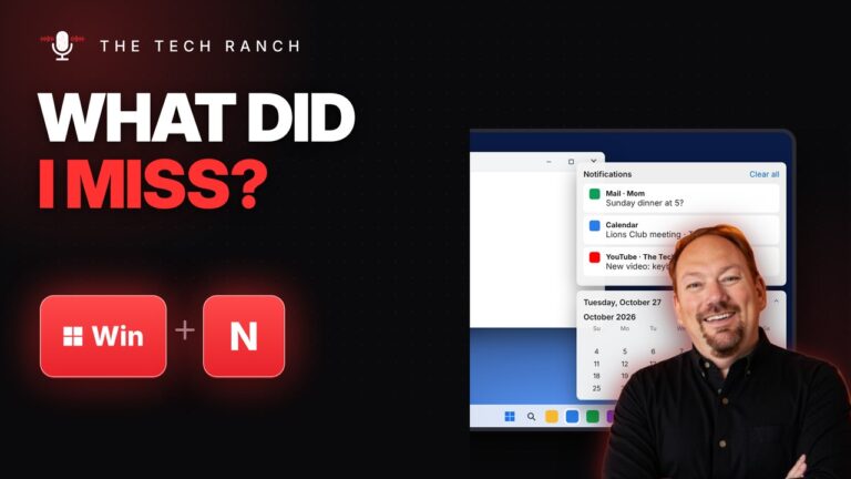 See Every Notification and Your Calendar: Windows Key + N (Windows 11) - The Tech Ranch