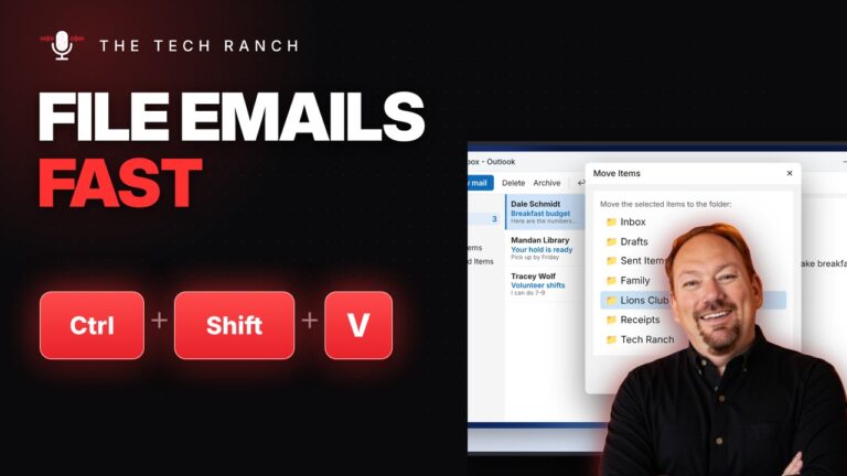 File Emails Fast in Outlook: Ctrl + Shift + V (Move to Folder) - The Tech Ranch