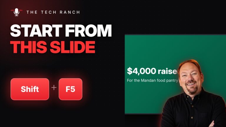 Start Your PowerPoint Show From This Slide: Shift + F5 - The Tech Ranch