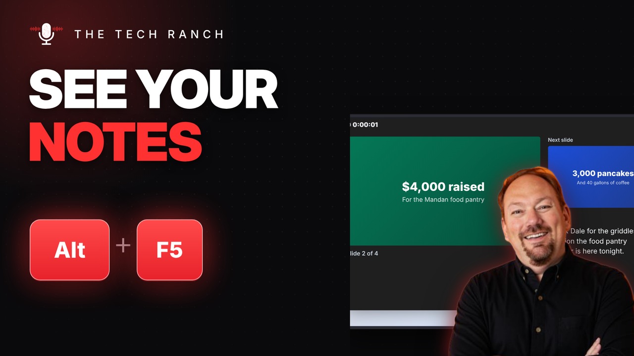 See Your Notes While You Present in PowerPoint: Alt + F5 - The Tech Ranch