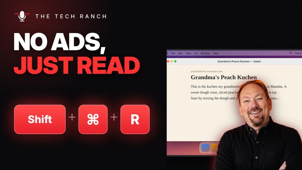 Read Web Pages Without Ads in Safari: Shift + Command + R - The Tech Ranch