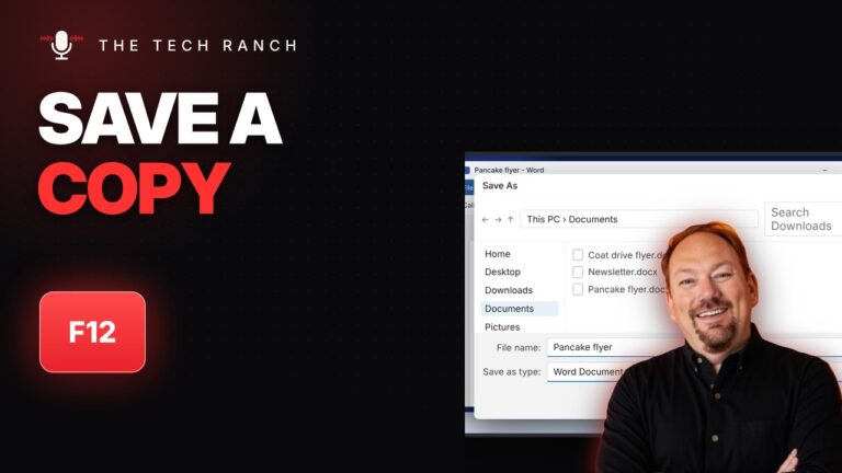 Save a Copy Instantly in Word and Excel: F12 (Save As) - The Tech Ranch