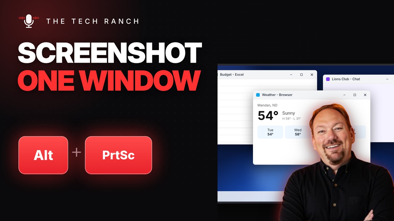 Screenshot Just One Window on Windows: Alt + Print Screen - The Tech Ranch