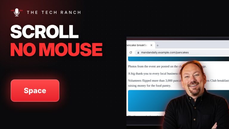 Scroll a Web Page One Screen at a Time: Space Bar - The Tech Ranch