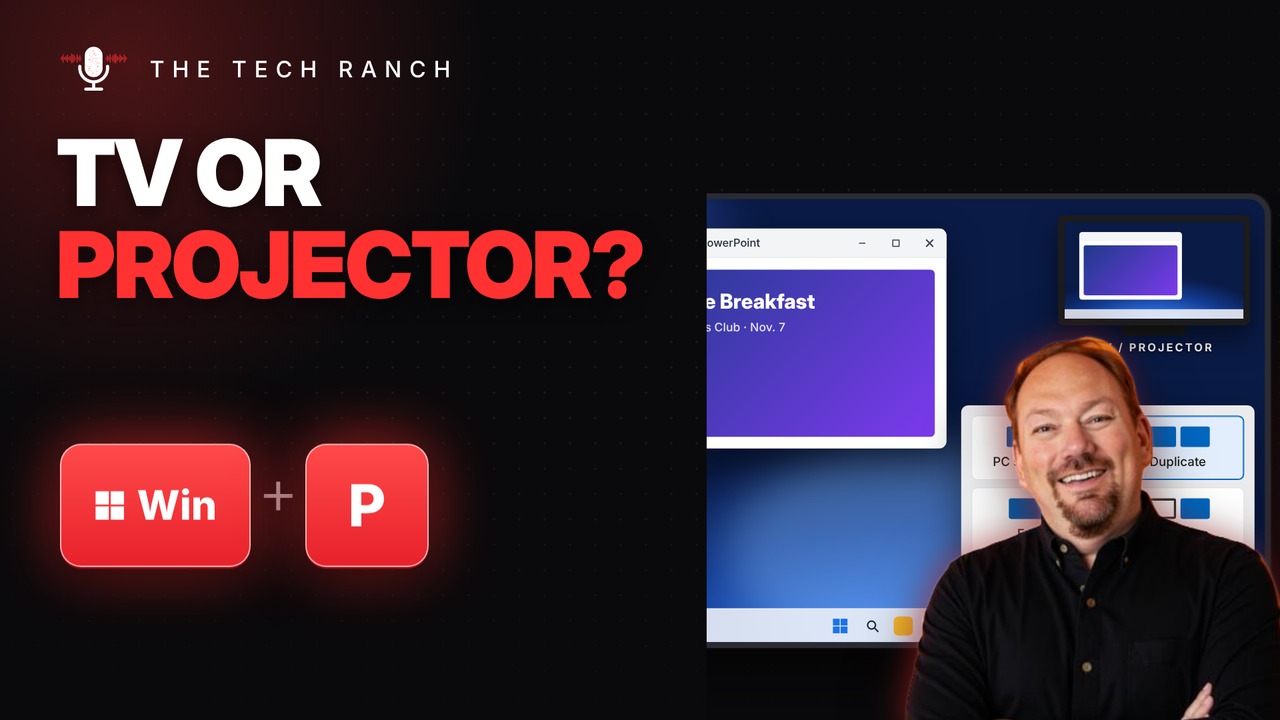 Show Your Screen on a TV or Projector: Windows Key + P - The Tech Ranch