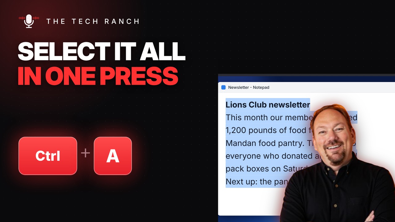 Select Everything in One Press: Ctrl + A (Plus the Shift + Click Trick) - The Tech Ranch
