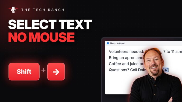 Select Text Exactly Without the Mouse: Shift + Arrow Keys - The Tech Ranch