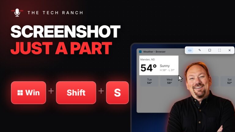 Screenshot Just Part of Your Screen: Windows Key + Shift + S - The Tech Ranch