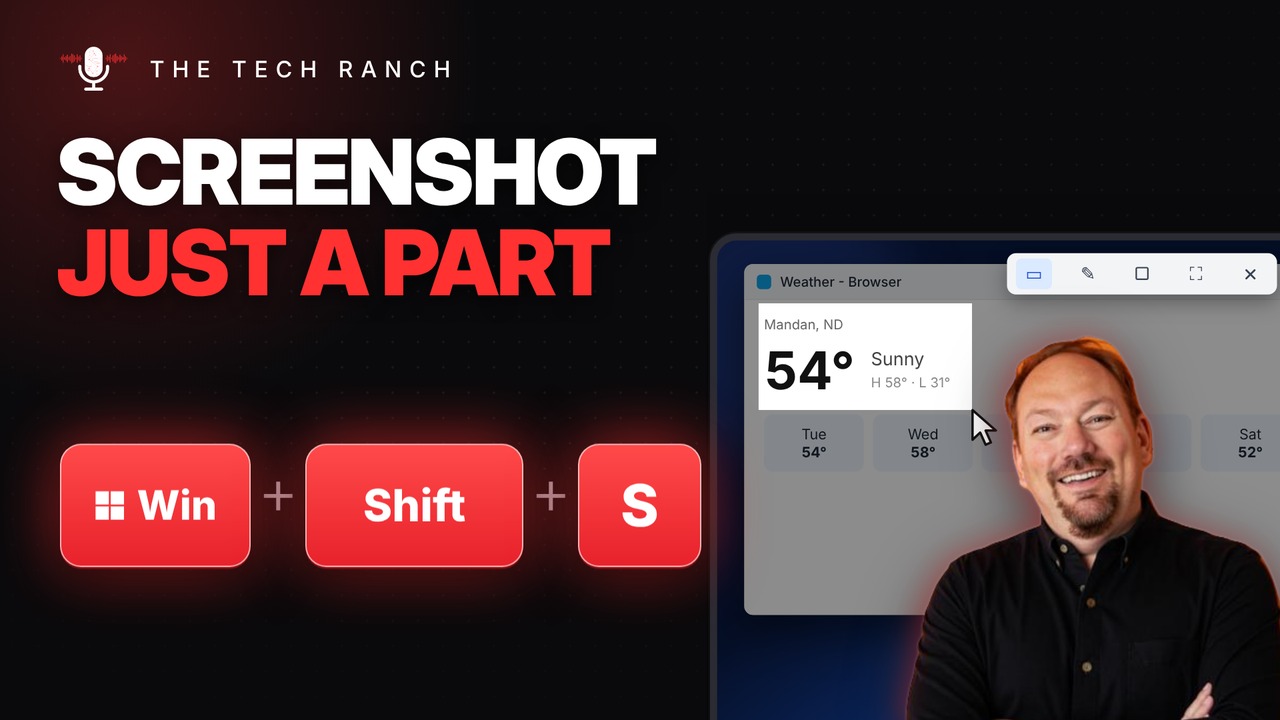 Screenshot Just Part of Your Screen: Windows Key + Shift + S - The Tech Ranch