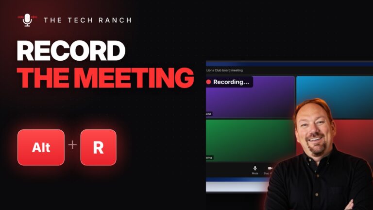 Record a Zoom Meeting Instantly: Alt + R - The Tech Ranch